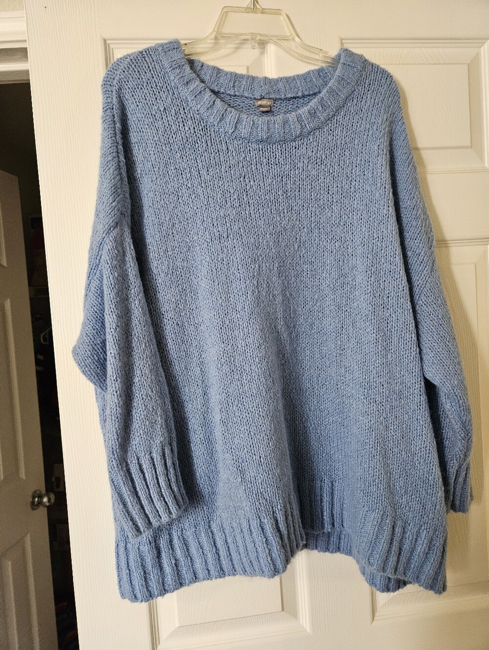 Aerie Blue Oversized Crew Neck Sweater - Picture 2 of 9